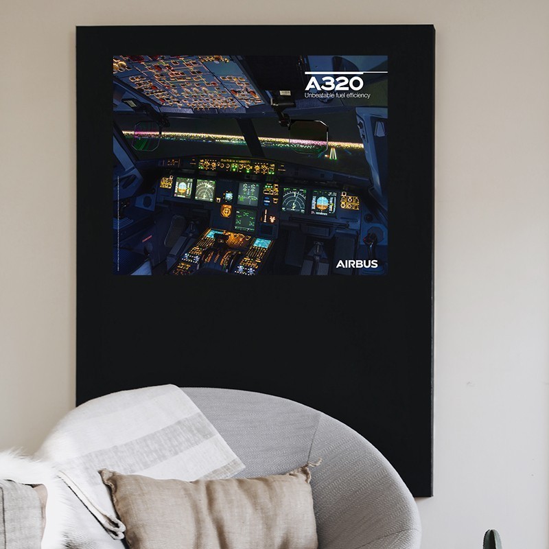 Poster A320neo vue du cockpit