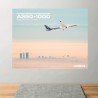 Poster A350-1000 vue en vol