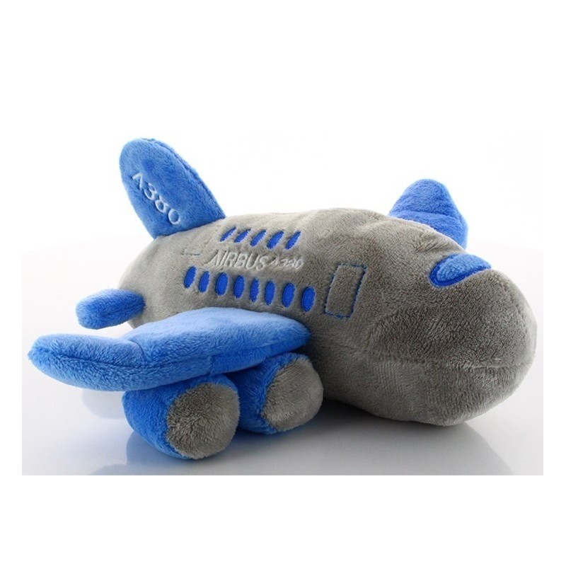 Airbus A380 plush plane blue grey Aircraft model