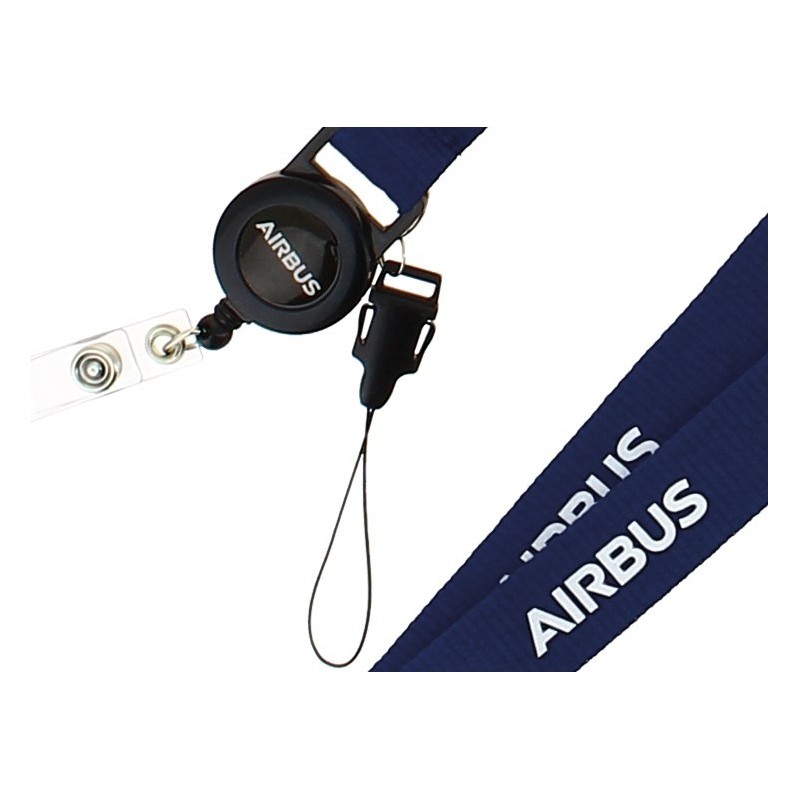 Airbus badge holder with unwinder