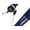 Airbus badge holder with unwinder