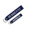 Porte clés bleu Airbus "We make it fly"