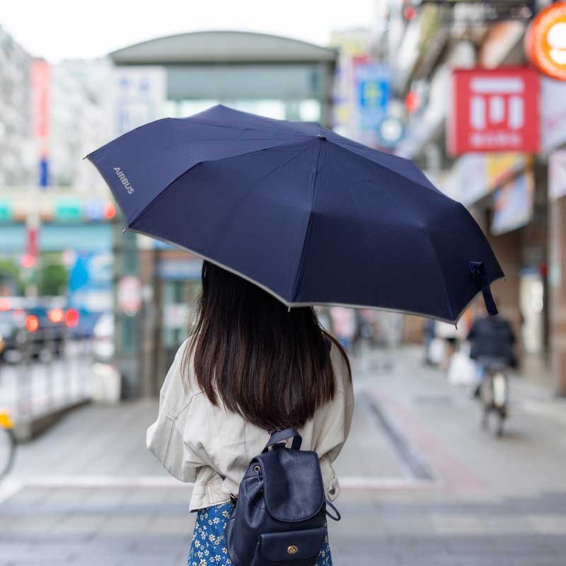 Reflective automatic folding storm umbrella