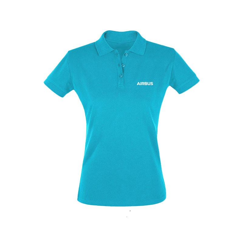 Women light blue polo shirt